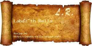 Labáth Rella névjegykártya